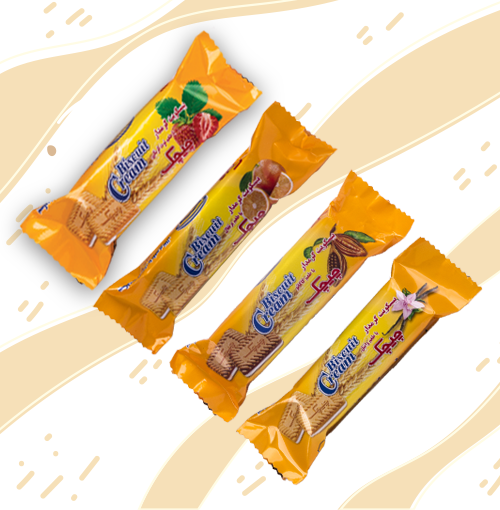 بیسکویت کرمدار 4 تایی